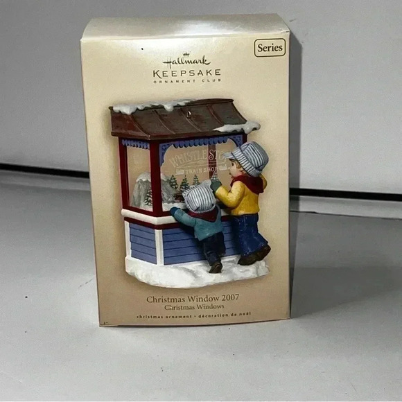 Hallmark Keepsake Christmas Window 2007 Whistle Stop Train Shop Ornament 4” - Picture 1 of 3